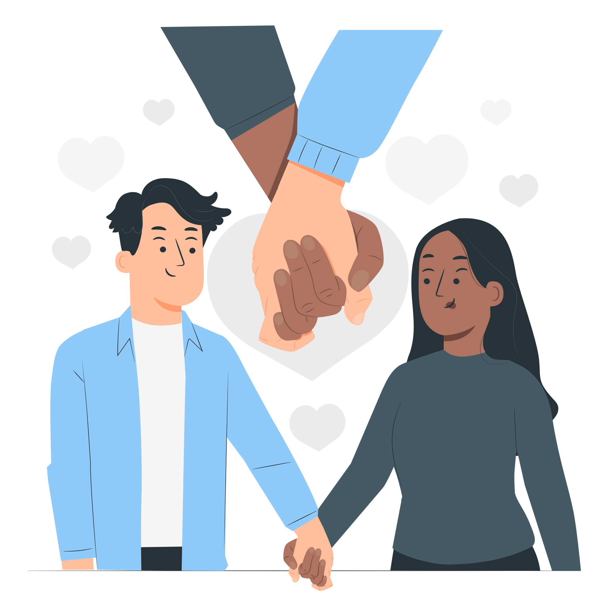 Mãos formando um coração